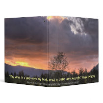 Sunset 7 HDR Binder w/Scripture Verse