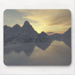 sunset & a frozen river mouse pad