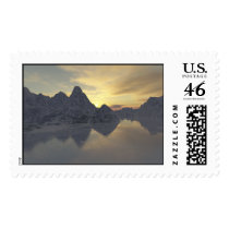 sunset & a frozen river postage by kore21 sunset & a frozen river postage