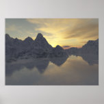 sunset & a frozen river print