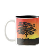 Sunset Acacia Coffee Mugs