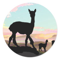 Sunset Alpacas Stickers