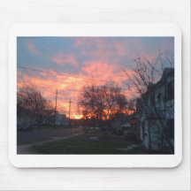 Sunset and red skies mousepad