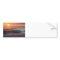 Sunset and Surf Bumper Sticker