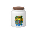 Sunset And Surfboards Candy Jar
