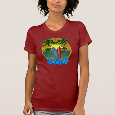 Sunset And Surfboards T Shirts