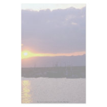 Sunset approach over Crete Harbor Personalized Stationery