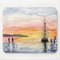 'Sunset Arrival' Mousepad by picklelillysdad 'Sunset Arrival' Mousepad