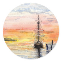 'Sunset Arrival' Sticker by picklelillysdad 'Sunset Arrival' Sticker