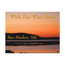 Sunset At Bar Harbor Postcard