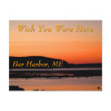 Sunset At Bar Harbor Postcard