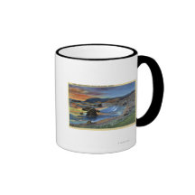 Sunset at Cape San Sabastian on Oregon Coffee Mugs