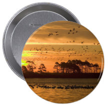 Sunset at Chincoteague Wildlife Refuge Virginia Pin