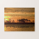 Sunset at Chincoteague Wildlife Refuge Virginia Jigsaw Puzzle