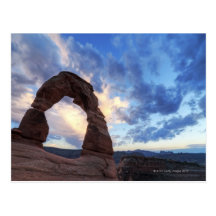 Sunset at Delicate Arch Postcard