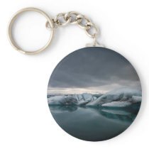 Sunset at Glacier Lagoon keychains