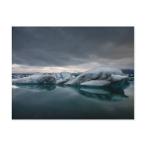 Sunset at Glacier Lagoon postcards by icelandphotoblog Sunset at Glacier Lagoon postcards