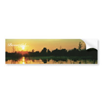 Sunset at Iroquois National Wildlife Refuge bumper stickers by animalpark Sunset at Iroquois National Wildlife Refuge bumper stickers