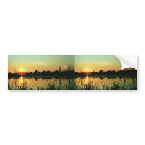 Sunset at Iroquois National Wildlife Refuge bumper stickers by animalpark Sunset at Iroquois National Wildlife Refuge bumper stickers