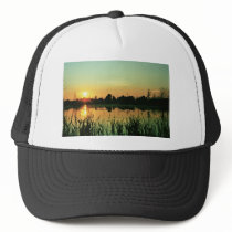 Sunset at Iroquois National Wildlife Refuge hats by animalpark Sunset at Iroquois National Wildlife Refuge hats
