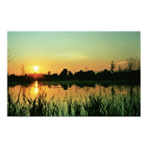 Sunset at Iroquois National Wildlife Refuge posters