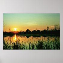 Sunset at Iroquois National Wildlife Refuge Posters