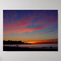 Sunset At La Jolla Shores Poster