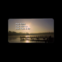 Sunset at Lake Perry labels