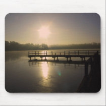 Sunset at Lake Perry mousepads