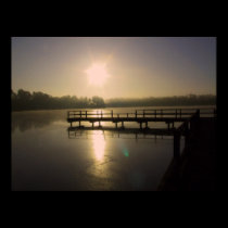 Sunset at Lake Perry posters