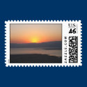 sunset at Masada postage