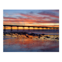 Sunset At Ocean Beach Postcards