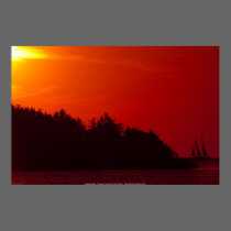 Sunset at Ocracoke posters