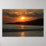 Sunset at Praia Da Luz Beach, Algarve, Portugal Print