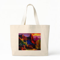 Sunset at Red Rock Totes bags by naturetees Sunset at Red Rock Totes bags