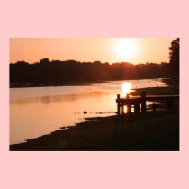 Sunset at Riverhills on Canvas Print posters