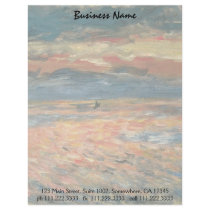 Sunset at Sea by Pierre Auguste Renoir Letterhead Design