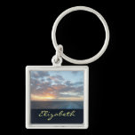 Sunset at Sea Personalized Keychain