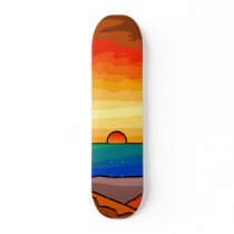 Sunset at Sea skateboards by Paddydee56 Sunset at Sea skateboards