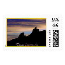 Sunset at Texas Canyon, Texas Canyon, Az postage