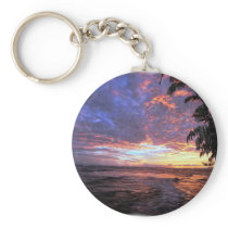 Sunset at the Beach Key Chain