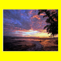 Sunset at the Beach...Postcard postcards