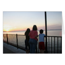 Sunset at the Damn Greeting Card