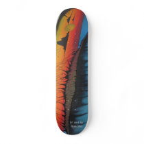 "Sunset at the Inlet" by Ryan Sims skateboards