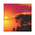 Sunset At The Lake magnets by baxiemur Sunset At The Lake magnets