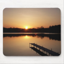 Sunset at the lake Mousepad mousepads