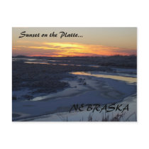 Sunset at the Platte Postcard