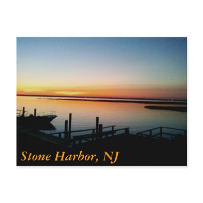 sunset at the shore, Stone Harbor, NJ Postcards by gubanich