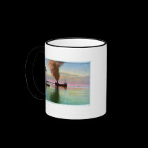 Sunset at Upper Light, Sault Ste. Marie, MI 1909 mugs