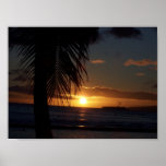 Sunset at Waikiki Poster posters